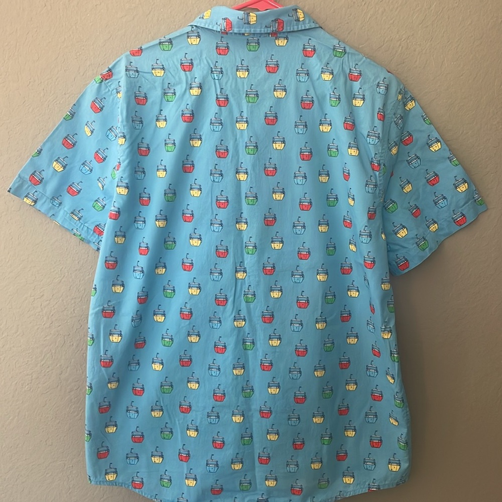 Disney Parks Disneyland Skyway Buckets Short Sleeve Button down Shirt - Picture 5 of 8